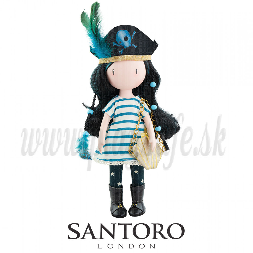 Santoro London Gorjuss bábika Black Pearl, 32cm Pirátka