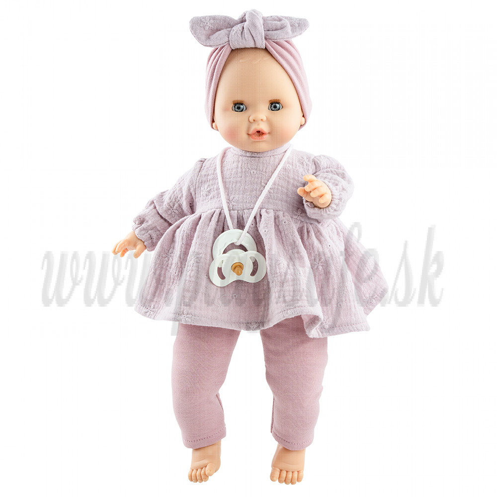 Paola Reina Sonia&Alex Šatočky s cumlíkom fialové, 36cm