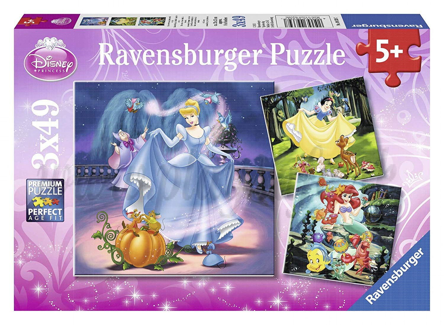 Ravensburger Puzzle Disney Princezné, 3x49ks