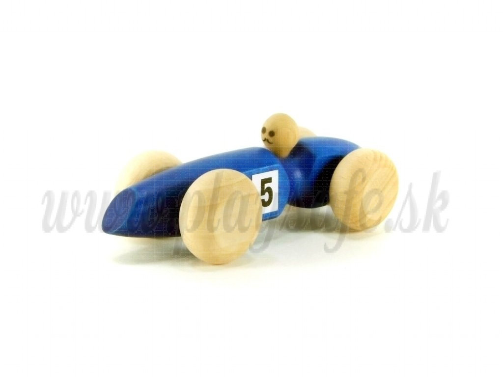 Giggly Drevené závodné autíčko modré