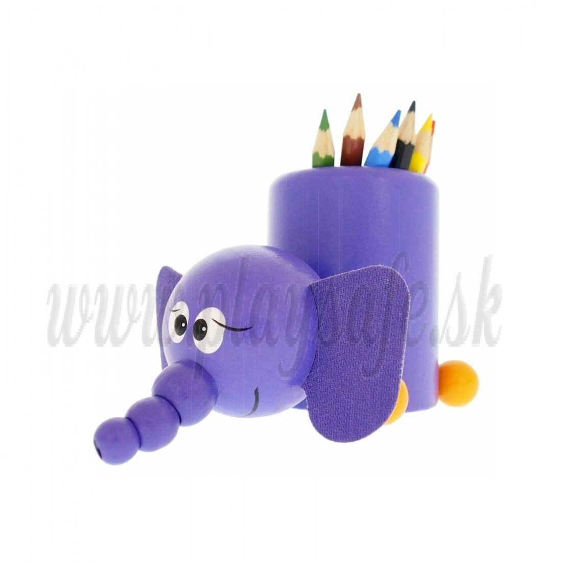 Drevený stojan na ceruzky Slon Eric