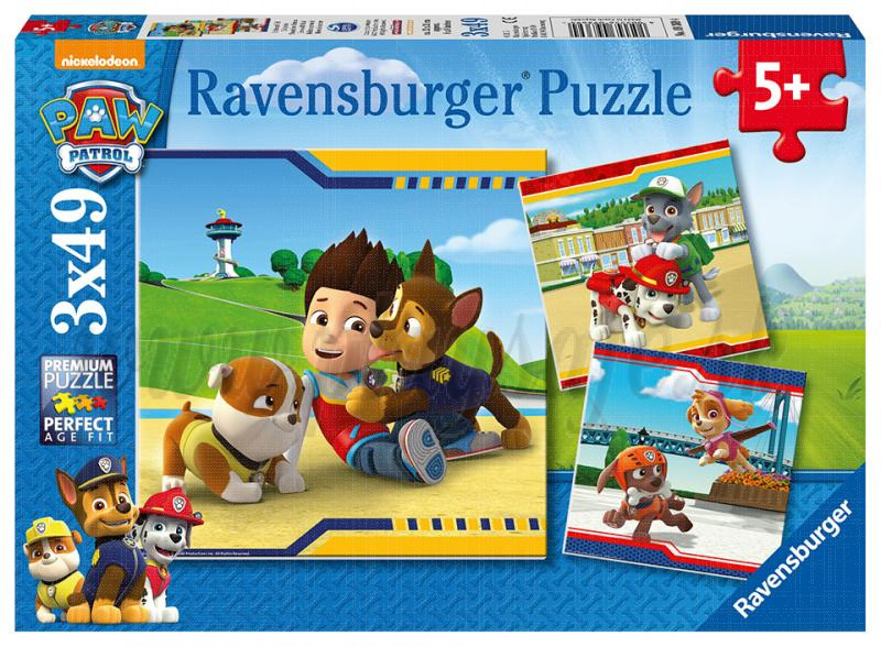 Ravensburger Puzzle Nickelodeon Labková Patrola 3x49
