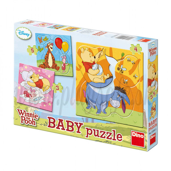 Dino Baby Puzzle Medvedík Pu, 3ks