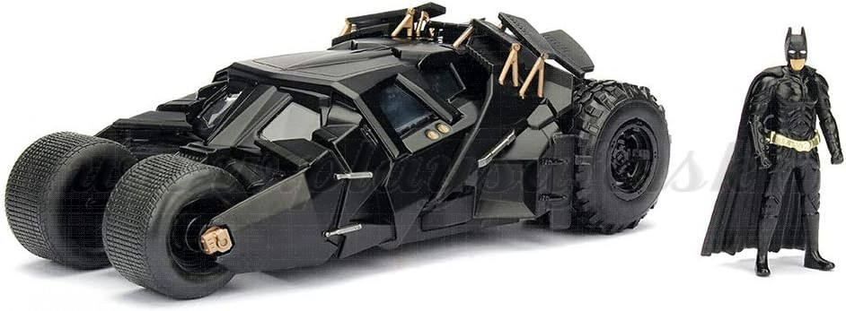 Jada Batman The Dark Knight Diecast Model 1/24 2008 Batmobile s figúrkou