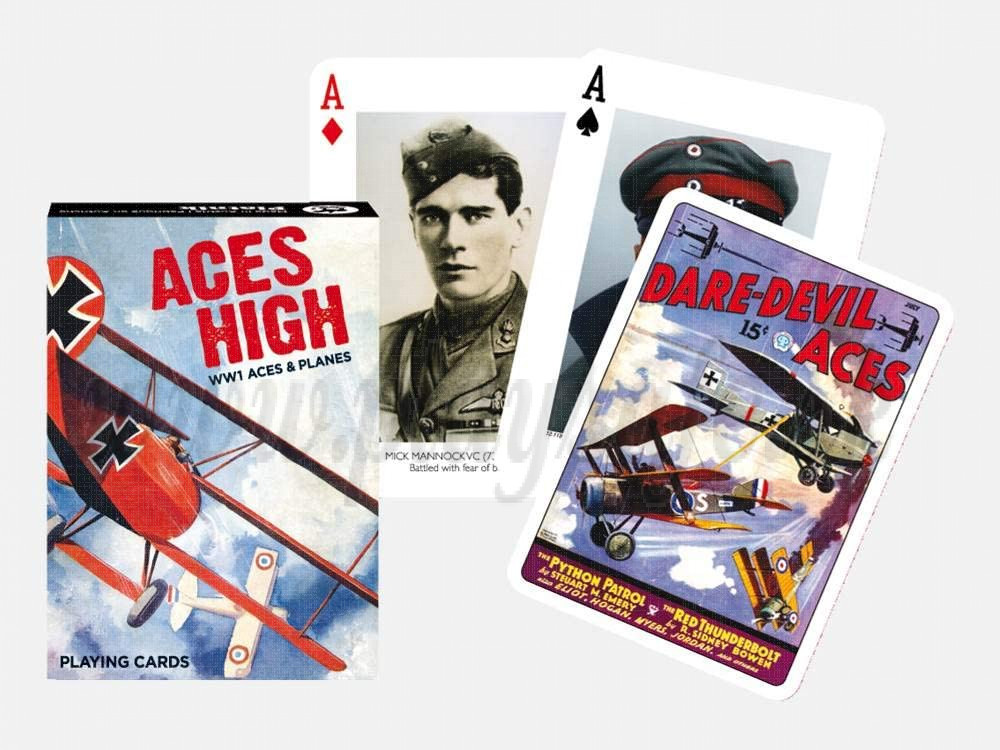 Piatnik Karty Letecké esá 1. svetovej vojny, 54 kariet poker