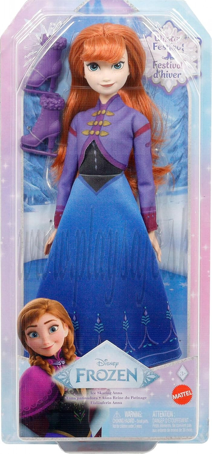 Mattel Disney Frozen Bábika Anna na korčuliach, 29cm
