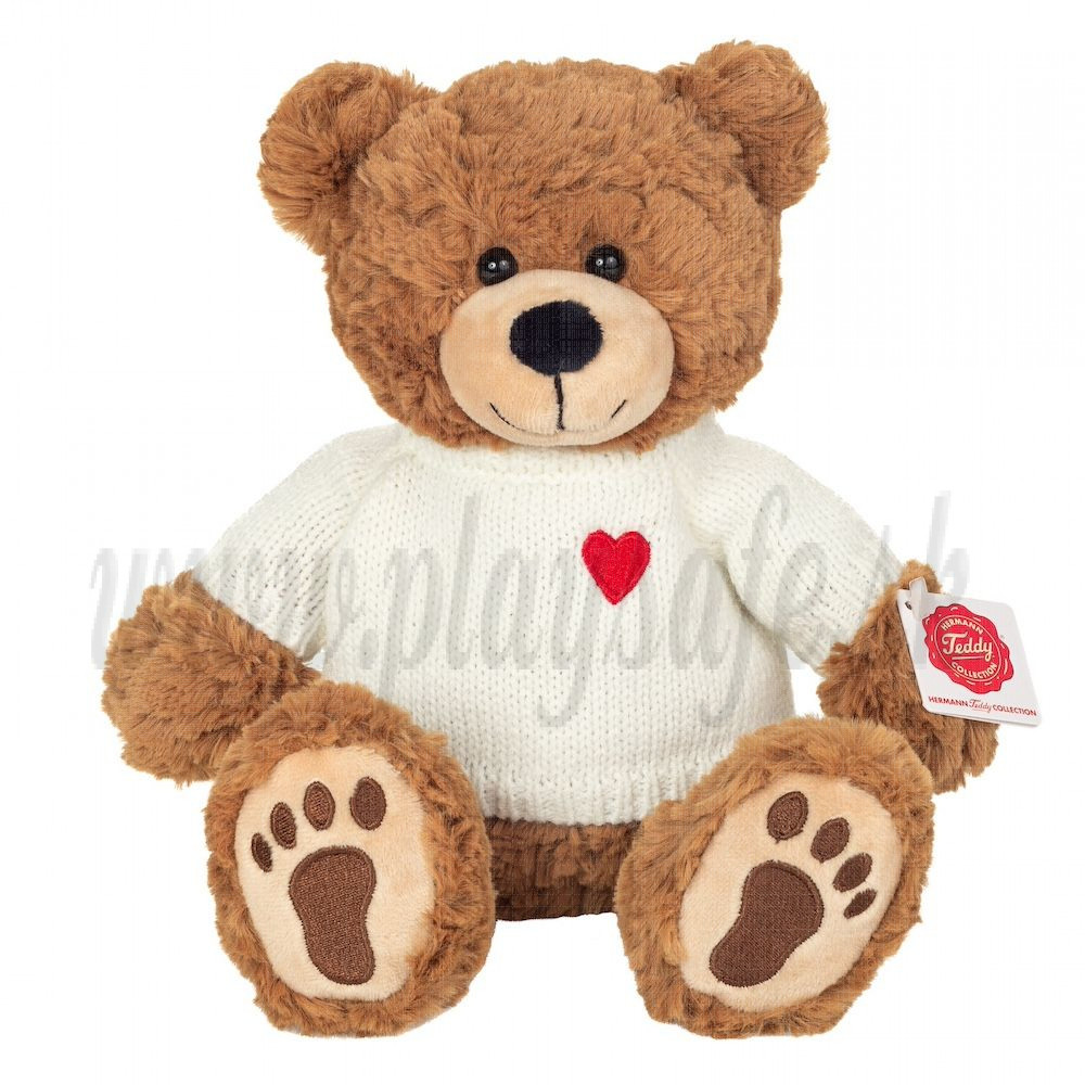Teddy Hermann Plyšový medveď Percy, 30cm v pulóvri