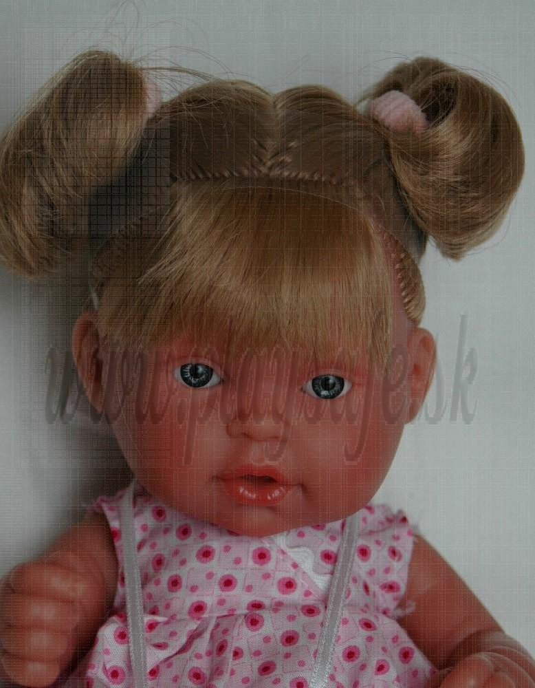 Antonio Juan Realistická bábika Tita Coletas, 26cm blond bodkované šatočky