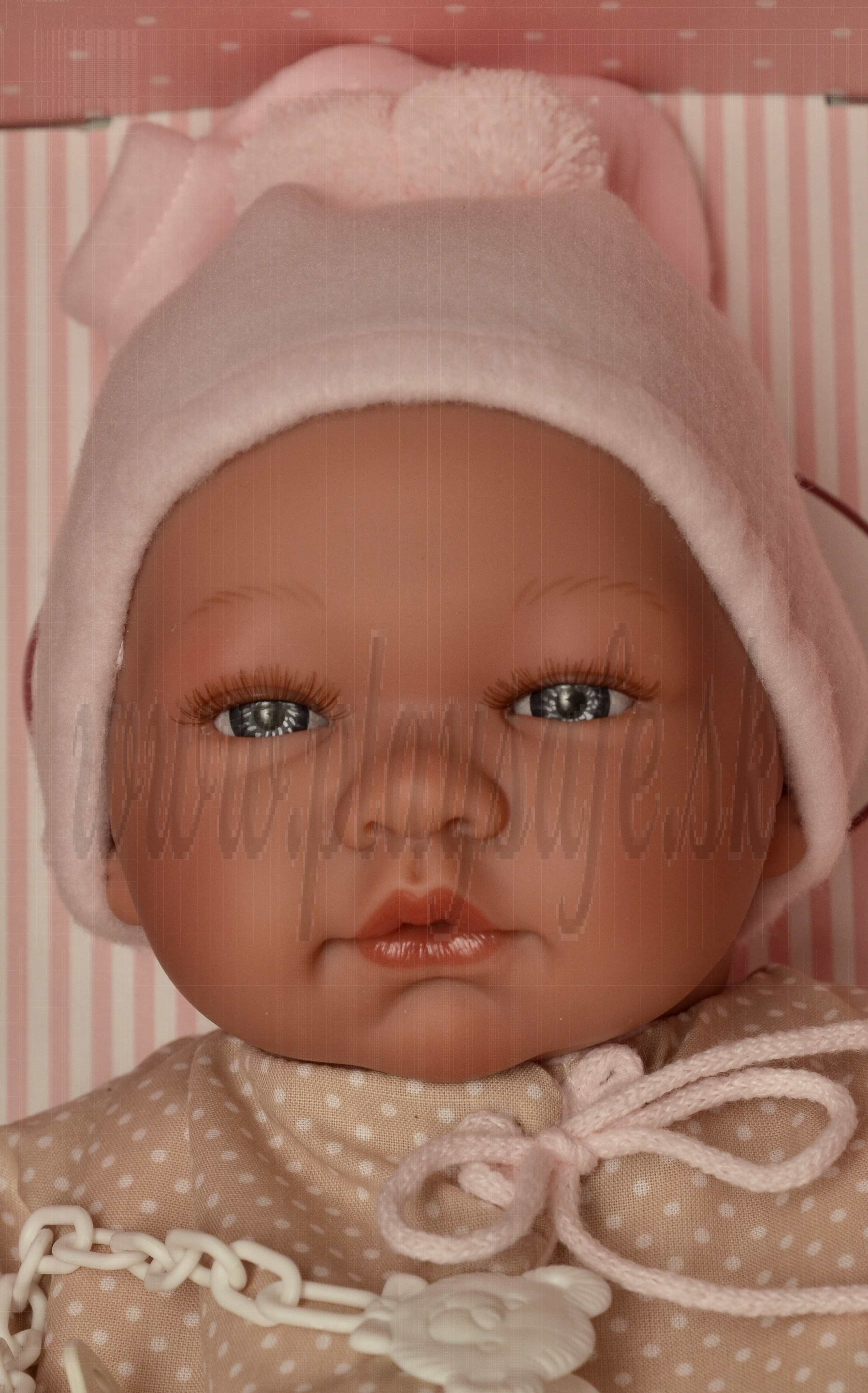 Asivil Realistické bábätko dievčatko María, 43cm obojstranná bunda