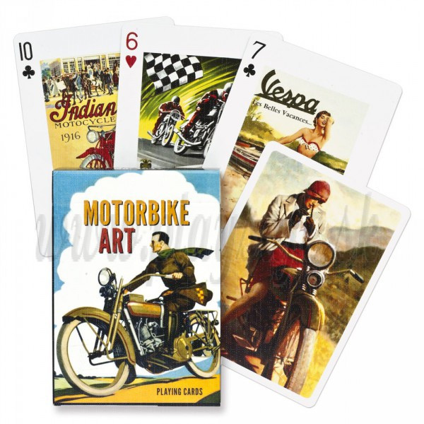 Piatnik Karty Motorbike Art, 54 kariet poker