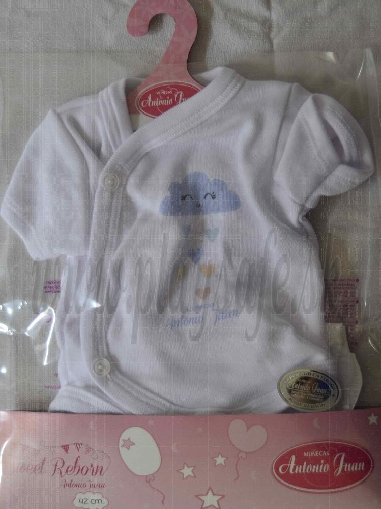 Antonio Juan Oblečenie pre bábiku bodičko pre bábätko, 40-42cm modrý obláčik