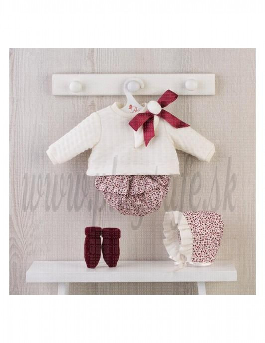 Asivil Oblečenie pre Leu, 46cm červeno biele