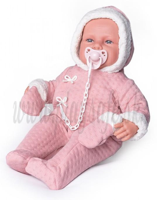 Antonio Juan Zvuková bábika bábätko Babydoo Palabritas, 50cm v zimnej kombinéze