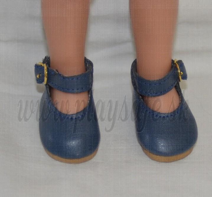 Vestida de Azul Topánky pre bábiku Carlota 28cm s prackou modré