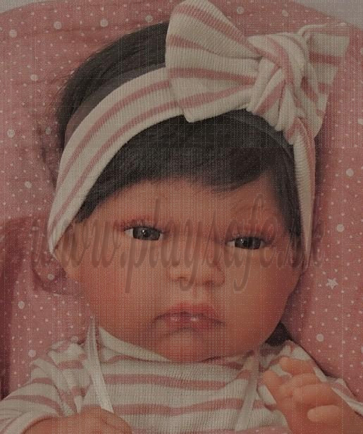 Antonio Juan Realistické bábätko Toneta, 33cm dievčatko s vlasmi