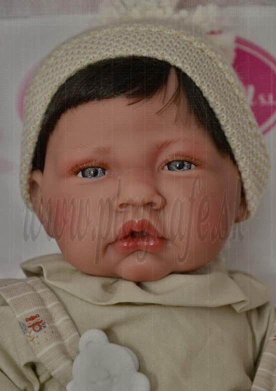 Antonio Juan Látková bábika bábätko Nino, 40cm s vláskami