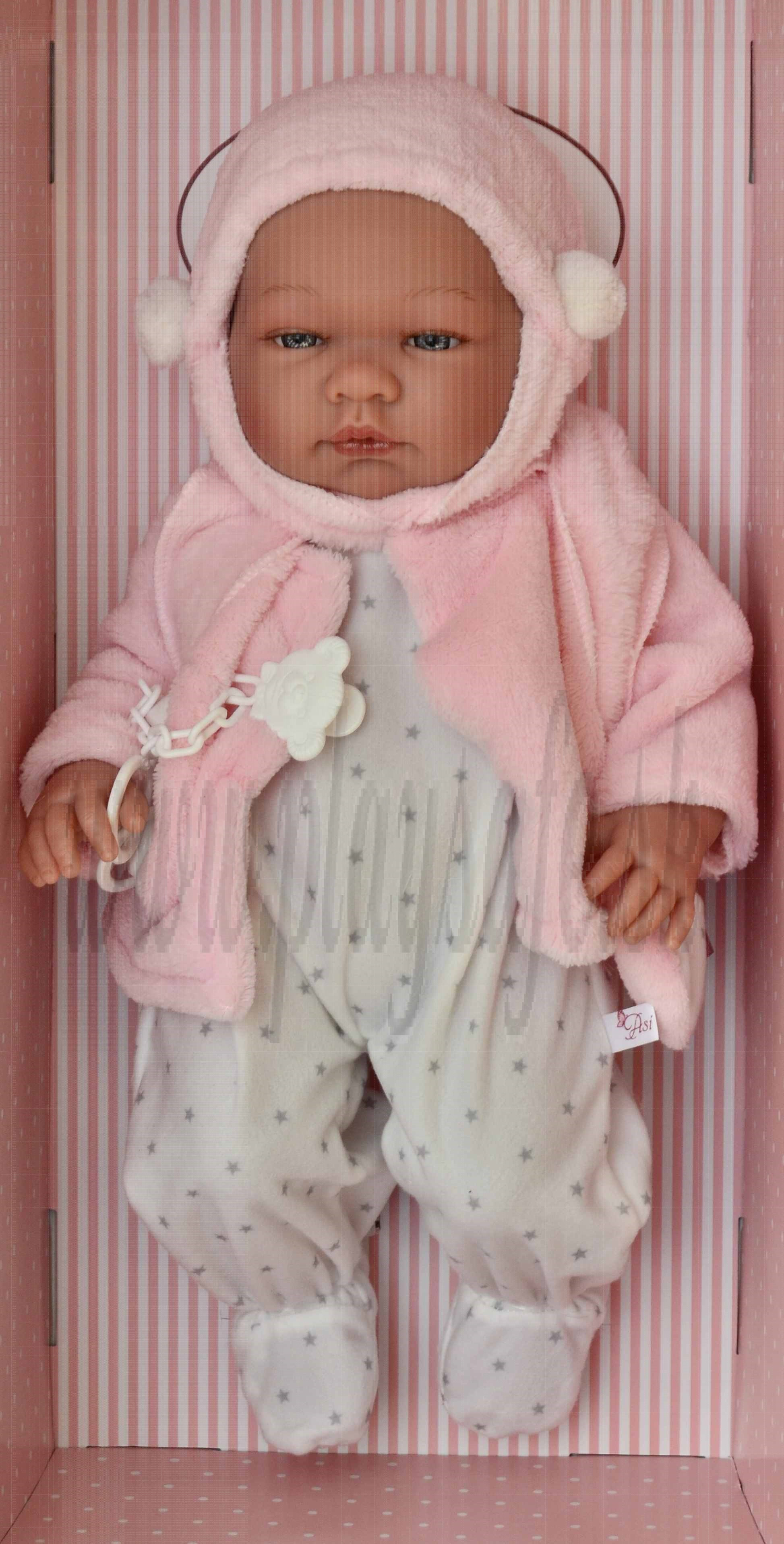 Asivil Realistické bábätko dievčatko María, 43cm plyšová bunda
