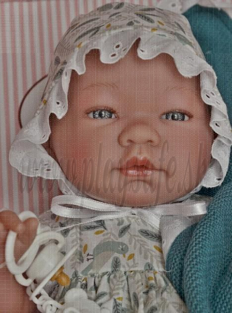 Asivil Realistické bábätko dievčatko María, 43cm v letnom s dekou