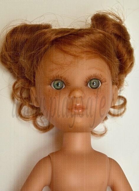 Berjuan Eva bábika, 35cm bez oblečenia ryšavá