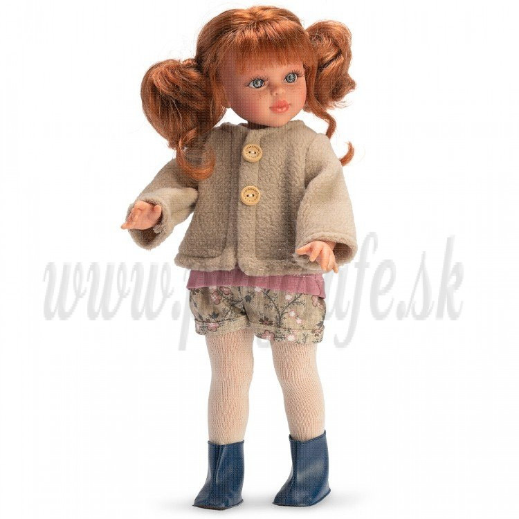 Asivil Realistická bábika Sabrina, 40cm v béžovom kabátiku
