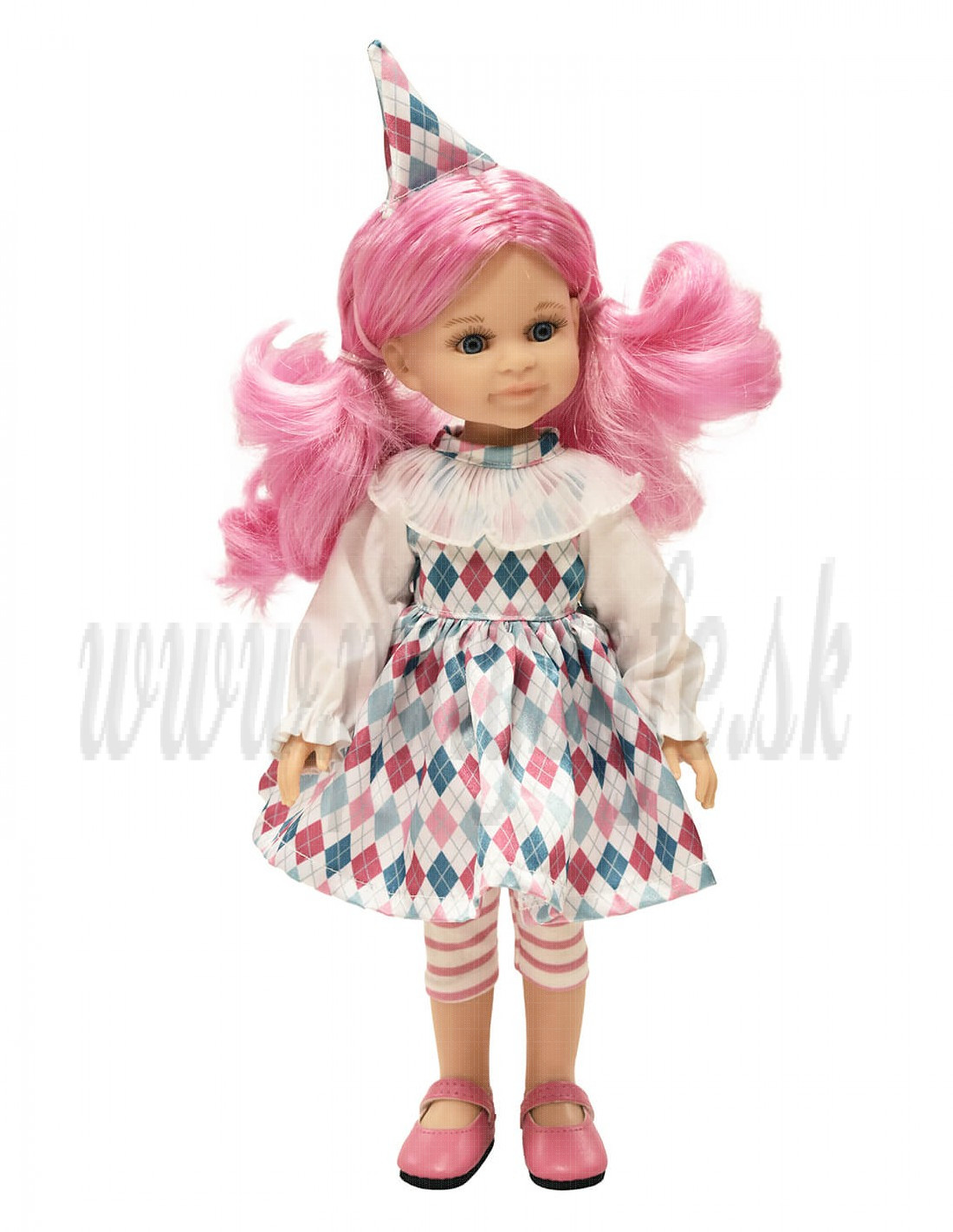 Paola Reina Las Amigas bábika Cleo Harlequin ružová 2025, 32cm limitovaná edícia