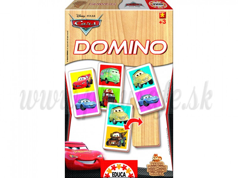 EDUCA Domino drevené Cars, 21ks