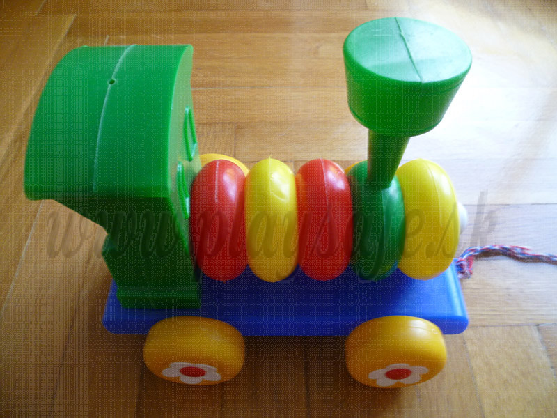 Směr Ťahacia hračka lokomotíva skladacia