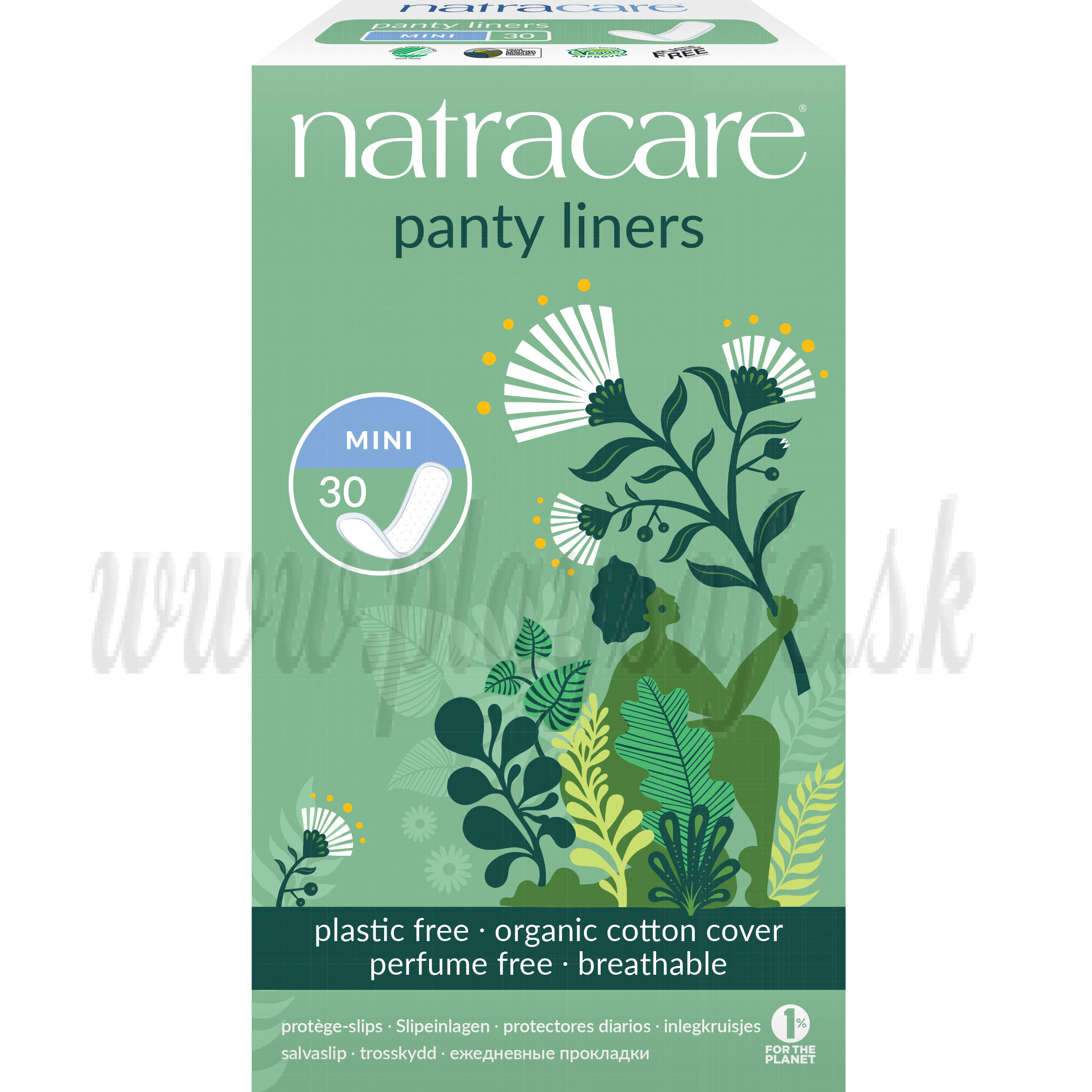 Natracare Bio bavlnené slipové vložky Mini, 30ks