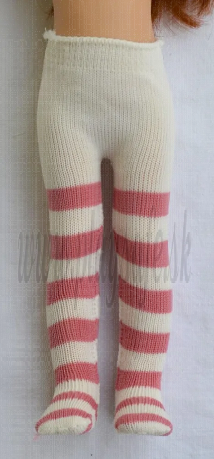 Paola Reina Las Amigas Pančuchy pruhované krémovo-ružové, 32cm