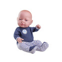 Paola Reina Realistické bábätko Bebito, 45cm modré pásiky