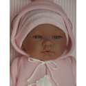 Asivil Realistické bábätko dievčatko María, 43cm ružová kapucka