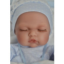 Antonio Juan Realistické bábätko Luni Manta, 26cm chlapček spiaci na bielej deke