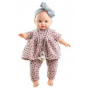 Paola Reina Zvuková bábika bábätko Sonia, 36cm fialové bodky