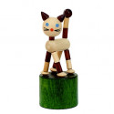 DETOA Drevená mačkacia hračka Mačička Mini