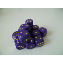 DETOA Drevená kocka hracia lisovaná 16mm fialová