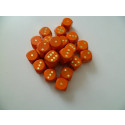 DETOA Drevená kocka hracia lisovaná 16mm oranžová