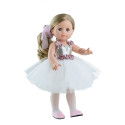 Paola Reina Soy tu šatočky Emma biela balerina, 42cm