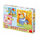 Dino Baby Puzzle Medvedík Pu, 3ks