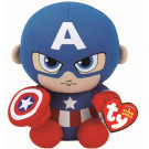 TY UK Plyšová hračka Marvel Kapitán Amerika, 15cm