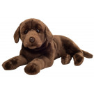 Teddy Hermann Plyšový psík Labrador, 50cm tmavohnedý ležiaci