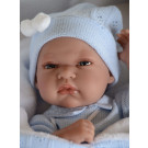 Antonio Juan Realistické bábätko Tonet Manta, 33cm chlapček v modrom