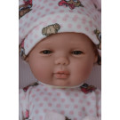 Berjuan Baby Smile bábika dievčatko, 30cm ružové bodky