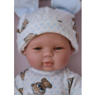 Berjuan Baby Smile bábika chlapček, 30cm modré bodky