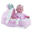 Marina & Pau Látkové bábätko Petite Pink Baby, 40cm v taške