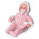 Antonio Juan Zvuková bábika bábätko Babydoo Palabritas, 50cm v zimnej kombinéze