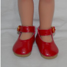 Vestida de Azul Topánky pre bábiku Carlota 28cm s prackou červené