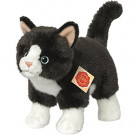 Teddy Hermann Plyšová mačka čierno-biela, 20cm