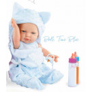 Marina & Pau Realistické bábätko chlapček, 45cm v modrom župane