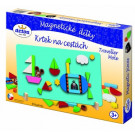 DETOA Drevené magnetické puzzle Krtko na cestách