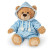 Teddy Hermann Plyšový medveď v pyžamku, 30cm v modrom